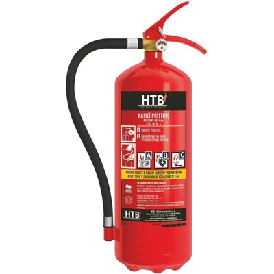 HTB hasicí přístroj práškový P6F/MM - 6 kg Hasicí schopnost: 27A 233B C , objem hasiva: 6 kg, součást HP: revizní zpráva + držák na zeď