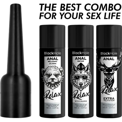 Апликатор за анален лубрикант за 100мл бутилки - Black Hole Anal Lube Applier (D-245175)