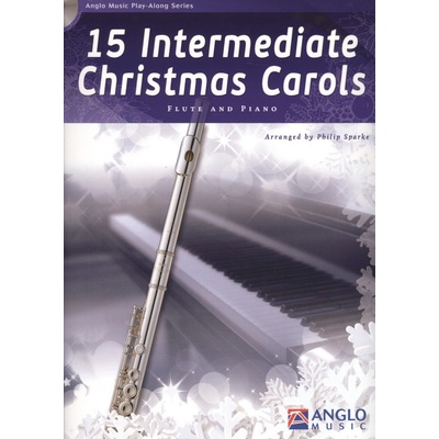 15 Intermediate Christmas Carols + CD příčná flétna + klavír