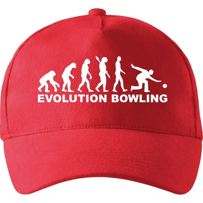 Bowling evolúcia so zahnutým šiltom a mosaznou sponou Červená