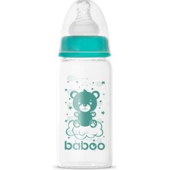 Baboo Anti-colic Glass Feeding Bottle Narrow Neck стъклено бебешко шише 0m+ 120ml