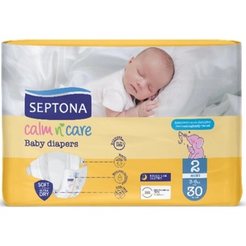 Septona Бебешки пелени Septona Calm n' Care - Mini, размер 2, 3-6 kg, 30 броя (5201410886023)