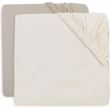 Jollein napínacia plachta 2 ks Oatmeal/Sand 60x120