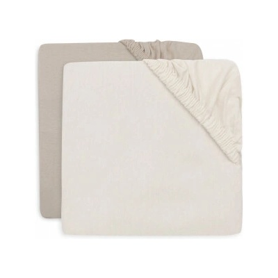 Jollein napínacia plachta 2 ks Oatmeal/Sand 60x120