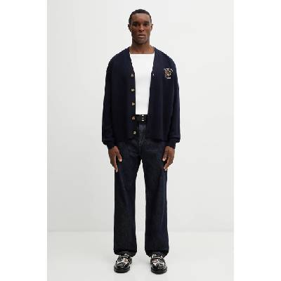 Drôle de Monsieur Вълнена жилетка Drôle de Monsieur Le Cardigan Slogan Rose (I.CA166.WO007.NY)