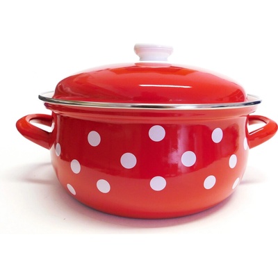 BELIS Puntík bílý / červený 20 cm 3,6 l