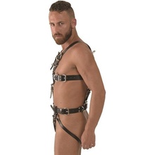 Postroj Mister B Slave Harness celotelový pánsky kožený harness