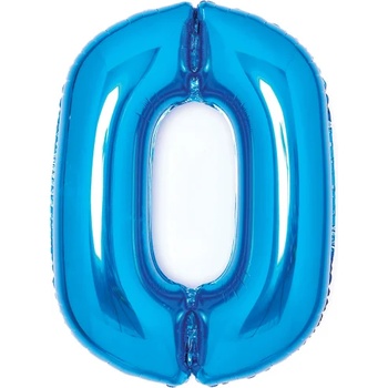 Image 1 of Amscan Балон от фолио цифра - синя нула, 0, 66 см
