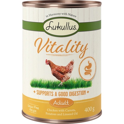 Lukullus Adult Vitality trávení kuřecí bez obilovin 6 x 400 g