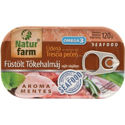 Naturfarm Uzená tresčí játra ve vlastním oleji 120 g