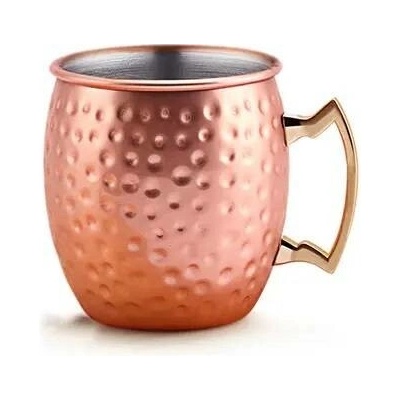 Moscow Mule hrnek v měděné barvě se zlatým uchem 550 ml