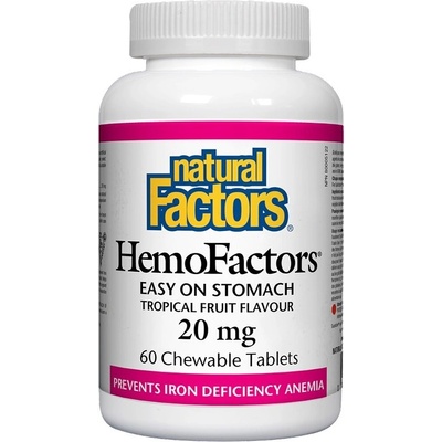 Natural Factors HemoFactors, 60 дъвчащи таблетки, Natural Factors