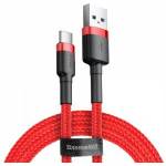 Baseus cafule cable durable nylon cord usb / usb-c qc3.0 3a 1m red (catklf-b09)