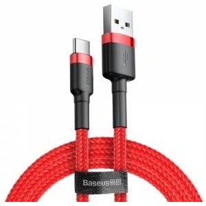 Baseus cafule cable durable nylon cord usb / usb-c qc3.0 3a 1m red (catklf-b09)