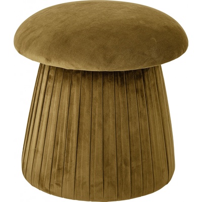 Bloomingville Žluto hnědý sametový puf Roberta 44 cm