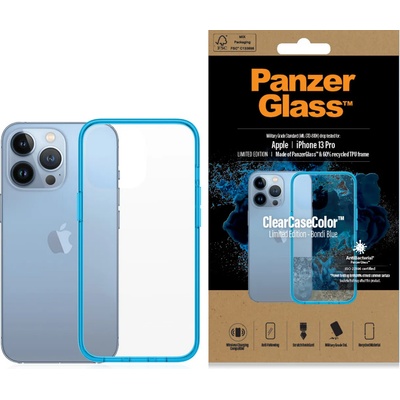 Panzer Гръб PanzerGlass за iPhone 13 Pro, ClearCase - Синя рамка