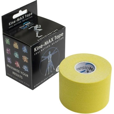 KineMAX Classic kinesiologická tejpovací páska žlutá 5 cm x 5 m