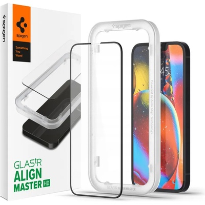 Spigen Протектор за iPhone 13 / iPhone 13 Pro / iPhone 14 - Spigen Glas. tR Align Master - Черен