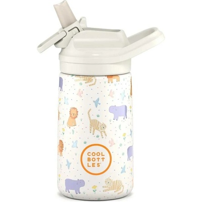 Cool Bottles dětská nerezová termoláhev Kiddie Roar Time 350 ml