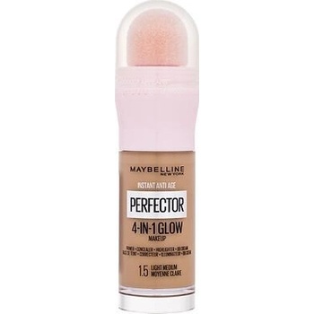 Maybelline Instant Age Rewind Perfector 4-in-1 Glow rozjasňující make-up pro přirozený vzhled 1.5 Light Medium 20 ml