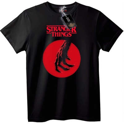 NOONEBRAND Тениска Stranger Things Червена ръка - 2XL, Black
