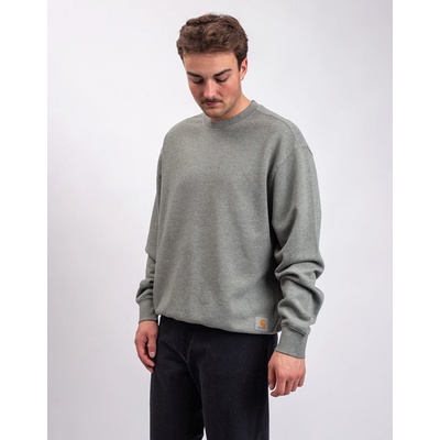 Carhartt WIP Caspian Sweat Shady Green Heather garment dyed