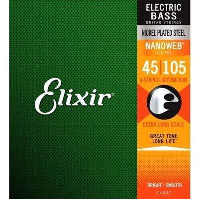 Elixir Bass Extra Long Scale Nanoweb 14087 Medium XL