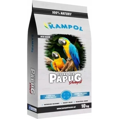 Kampol Krmivo KRMNÁ SMĚS ZRNÍ SMĚS PRO VELKÉ PAPOUŠKY ARY A AMAZONKY PAD 10 kg