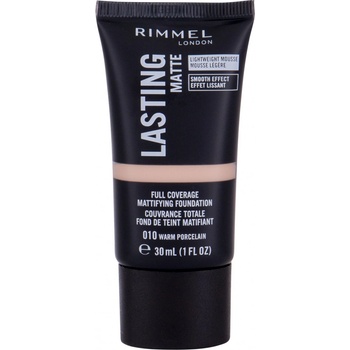 Rimmel London Lasting Matte Foundation make-up 010 Warm Porcelain 30 ml