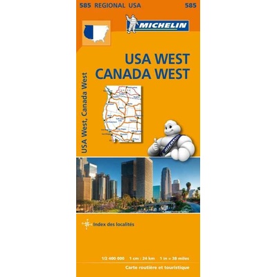mapa USA west, Canada west 1:2,4 mil.