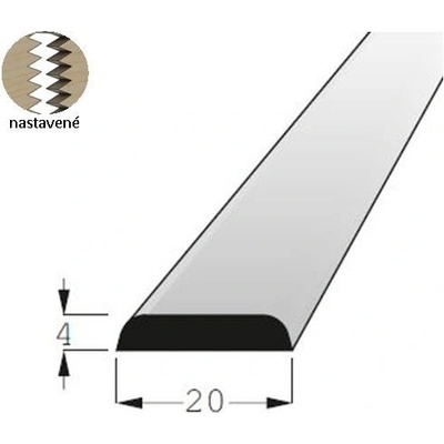 Lišta krycí smrk 20x4mm, délka 240cm, nastavovaná