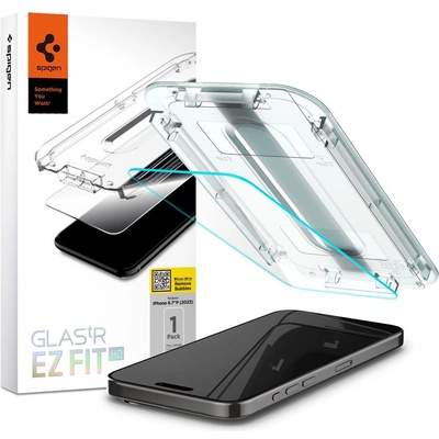 Spigen Glas. tR EZ Fit Tempered Glass - стъклено защитно покритие за дисплея на iPhone 15 Pro Max (прозрачен)