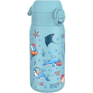 ION8 Бутилка за вода Ion8 Print, метална, 400ml, Sharks (32032-А-АКУЛИ)