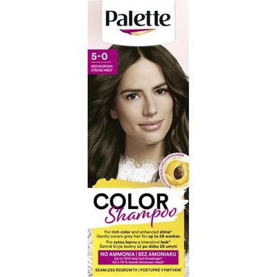 Palette Barva na vlasy Color Shampoo 5-0 středně hnědý