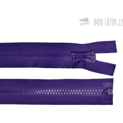 Zips kostený deliteľný tmavo fialový, dĺžka 40 cm