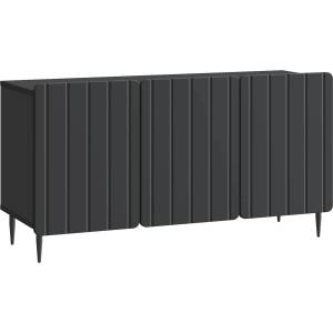vidaXL ТВ шкаф 99 x 34, 5 x 52 cm Черно Инженерна дървесина (894486)