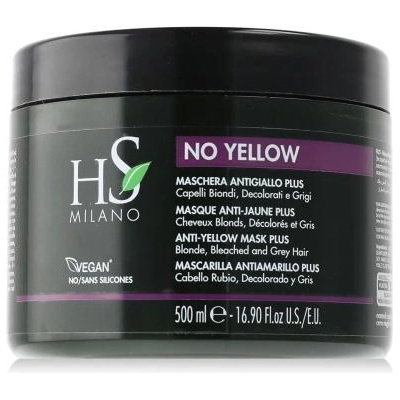 HS MILANO No Yellow Anti-Yellow Mask маска за коса за неутрализиране на жълти тонове 500 ml унисекс