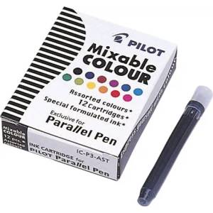 Pilot Патрон за писалка, PILOT "Parallel Pen", 12 различни цвята IC-P3-AST (IC-P3-AST)