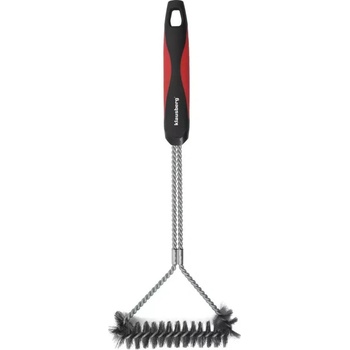KLAUSBERG Четка за почистване на барбекю Klausberg KB 7898, 41.5 см, Отвор за окачване, Неръждаема стомана, Черен/Червен (9999KB7898)