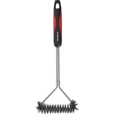 KLAUSBERG Четка за почистване на барбекю Klausberg KB 7898, 41.5 см, Отвор за окачване, Неръждаема стомана, Черен/Червен (9999KB7898)