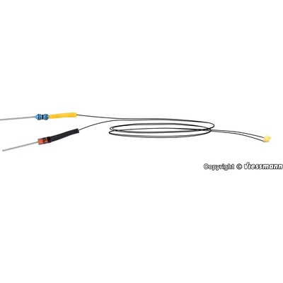 Viessmann H0 LED dioda teple bílá 1,6 mm x 0,8 mm na káblíku (5 ks) 3560