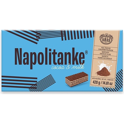 Kras Napolitanke cacao & milk 420 g.