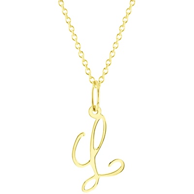 Gemmax Zlatý řetízek s písmenem „L“ GUSYN-42691-36261