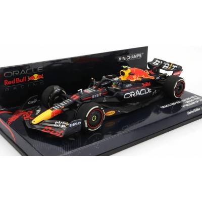 MINICHAMPS RED BULL F1 RB18 TEAM ORACLE RED BULL RACING N 11 2nd BELGIUM GP 2022 SERGIO PEREZ - MATT BLUE YELLOW RED 1:43