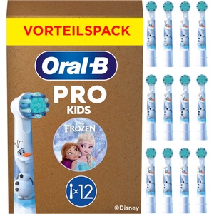 Oral-B Replacement Brush Heads Pro Kids 3+ Disney Frozen, White, 12 pieces - 4210201395263 - boombuy