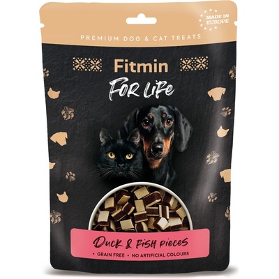 Fitmin For Life Kačacie kúsky s rybou pre psov a mačky 70 g