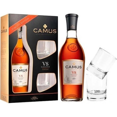 Camus VS Elegance 40% 0,7 l (darčekove balenie 2 poháre)