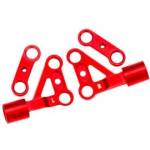Traxxas предно горно алуминиево рамо на шасито червено (чифт)
