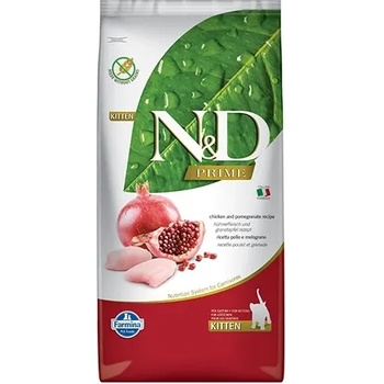 Farmina N&D Prime Kitten Chicken & Pomegranate - храна за подрастващи котенца и бременни и кърмещи котки с пилешко месо и нар; без зърно 5.00 кг