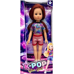 DIMIAN Кукла Dimian - K-Pop Glam Girls, 35 cm, с червена коса (BD1688KP)